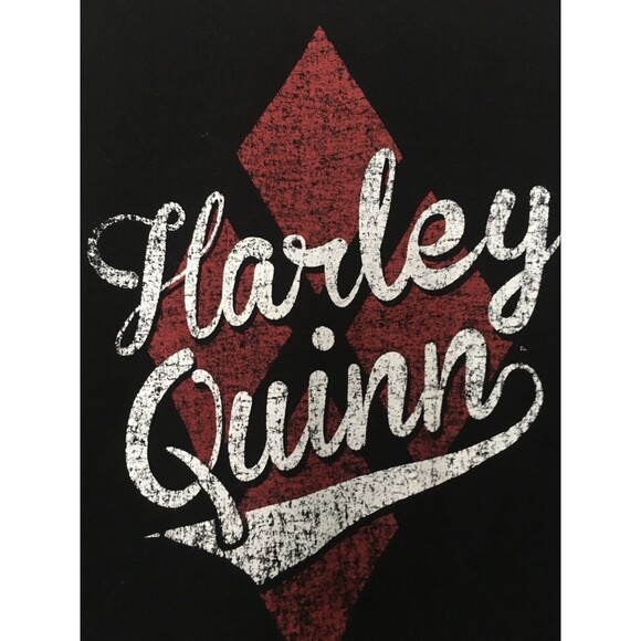 Women's Juniors Sweatshirt Batman Harley Quinn Ringer Size M Multi-Color - Picture 4 of 11